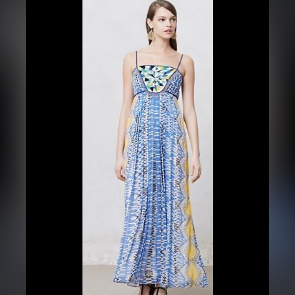 Ranna Gill Sunburst Beaded Dress